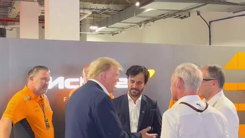 President Trump speaking with the CEO of McLaren and CEO of F1