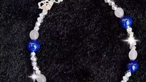 GN-20240923-04 Fashion lapis lazuli and rose quartz bracelet with 925 sterling silver faceted