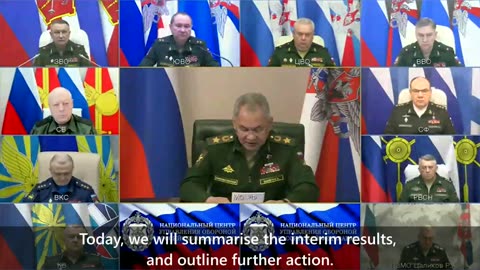 Russian Defence Minister at topical teleconference