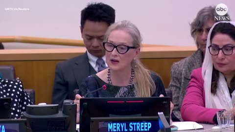 Meryl Streep speaks up for Afghan women and girls at the United Nations