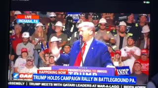 Live OANN trump holds campaign rally in battleground PA Monday 09:30 pm