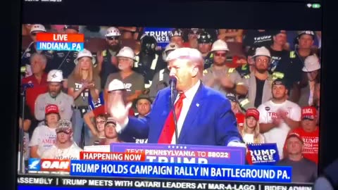 Live OANN trump holds campaign rally in battleground PA Monday 09:30 pm