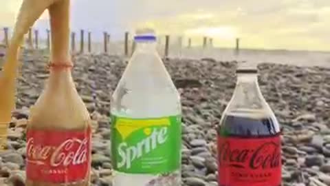 ASMR Coca cola Sprite vs Mentos