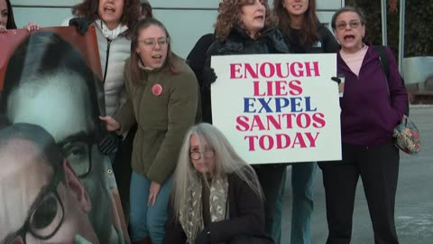 Dozens of Rep. George Santos' constituents board bus to Capitol Hill