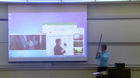 Math professor fix projector screen April fool's prank