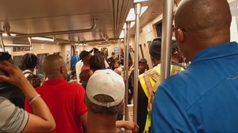 Fight on #TheMarta in Atlanta Public Rail way