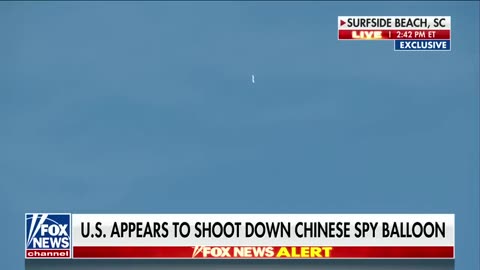 Chinese spy balloon shot down over the Atlantic Ocean