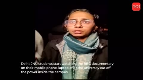 BBC documentary's JNU screening JNU cuts power to stop screening, students watch on phones