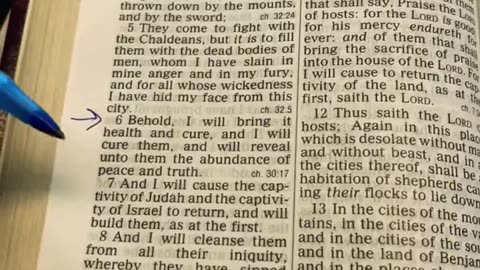 chosen ones daily scripture jeremiah 33_6 health abundance of peace and security