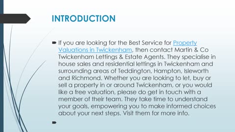 Get The Best Property Valuations in Twickenham.