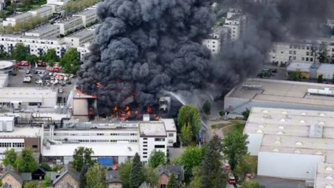 Iris-T Air Defense Systems Plant Burns In Berlin