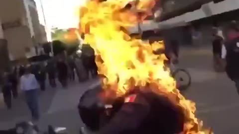 Cop Lit On Fire