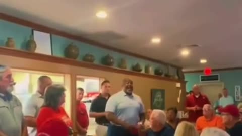 Mark Robinson stops by restaurant to lay down some truth