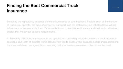 Protect Your Business with the Best Commercial Truck Insurance Plans