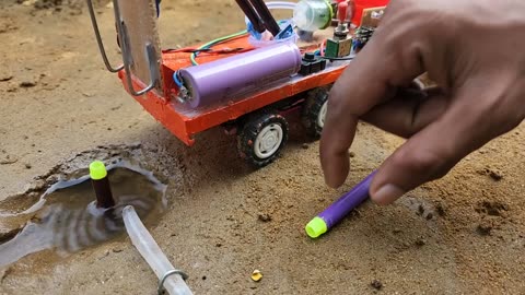 Diy tractor mini borewell drilling machine | submersible water pump