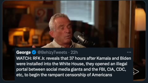 RFK Jr : Illegal Portal To Social Media Made It Possible for Government to Delete Posts....