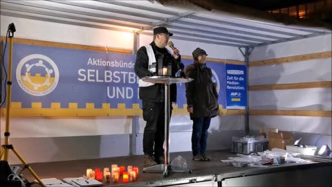 Eröffnung EDGAR, Andacht KATRIN - BAUTZEN, Kornmarkt, 13 02 2023, 106. MAHNWACHE