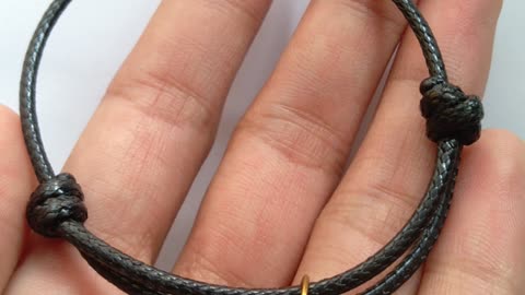 Black rope bracelet waterproof epoxy bead charm