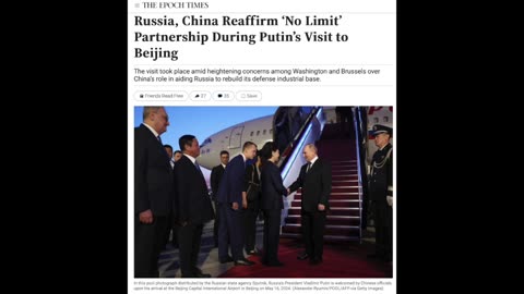 Russia, China Reaffirm ‘No Limit’ Partnership During Putin’s Visit to Beijing.