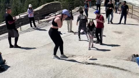 Guy Falls During Proposal