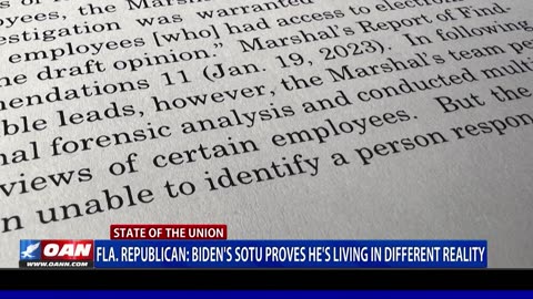 Fla. Republican: Biden's SOTU proves he's living in different reality