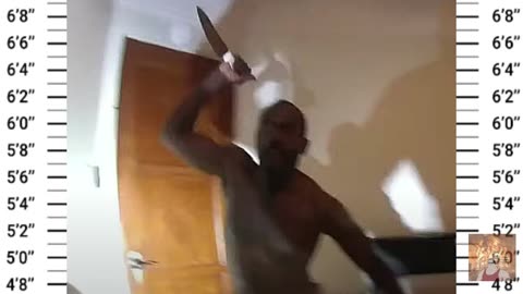 Naked Man breaks into neighbors house and lunges at cops with knife