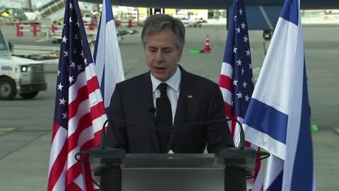 US Sec. Blinken delivers remarks on recent terror attacks in Israel upon arrival in Tel Aviv