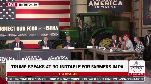 PRESIDENT DONALD J TRUMP DELIVERS REMARKS AND ANSWERS QUESTIONS OF FARMERS IN SMITHTON PENNSYLVANIA