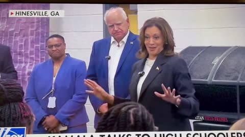 Kamala and Tim Walz visit a high school in Georgia Aug 28, 2024