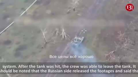 Russians survived yet again: they left the hit tank last moment and escaped