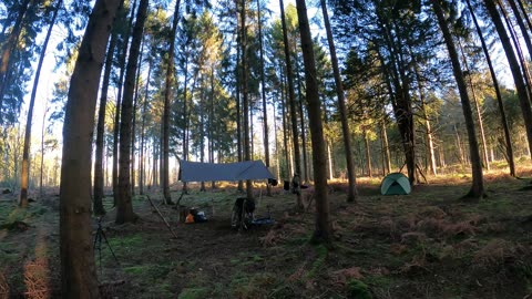 Digging a firepit speedlapse. Woodland wildcamping20th Jan 2023