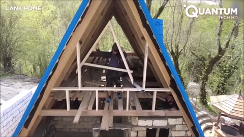 Amazing A-Frame House Construction Process Start to Finish in 4 Months | by @LankHome