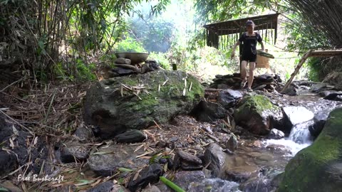 3 Day SOLO Camping & Bushcraft - Make Outdoor Hot Shower, Free Bushcraft Ep.8