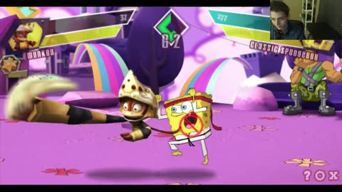 Nickelodeon Super Brawl Showdown! Battle #16 - Monkey VS SpongeBob SquarePants