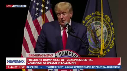 TRUMP: "One year from now we will win the New Hampshire primary"