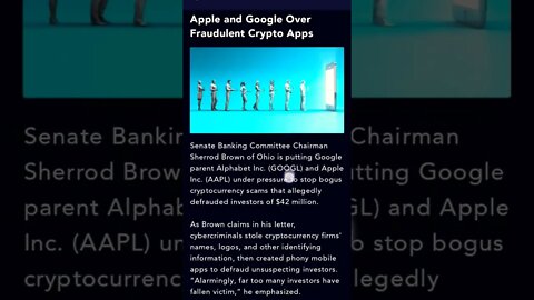 GOOGLE AND APPLE CRYPTO TROUBLE SENATE NOTICE #cryptomarketnews #cryptomarket #cryptoscam #finance