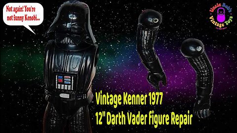 Vintage Kenner Star Wars 1977 Darth Vader Action Figure Arm Repairs Uncle Bob's Vintage Toys