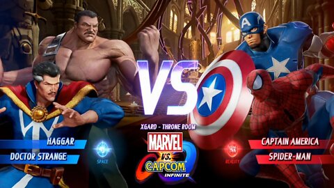 Haggar & Doctor Strange VS Captain America & Spider-man Marvel vs Capcom Infinite