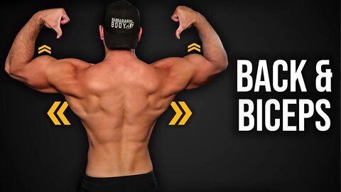 7min Home BACK & BICEPS Workout (DUMBBELLS ONLY!!)