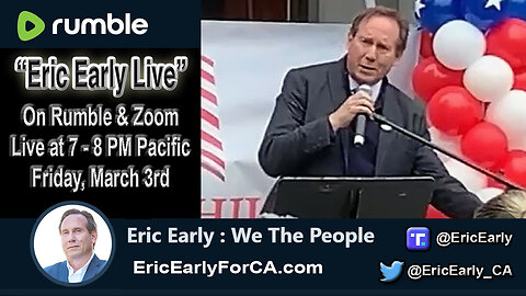 “ERIC EARLY LIVE” with Eric Early on Friday, March 3rd, 2023