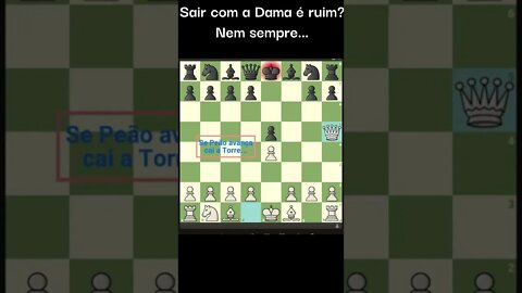 SAIR COM A DAMA É SEMPRE RUIM? DEFESA DAMIANO #Shorts #Xadrez #Chess #Echecs #Ajedrez