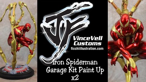 Iron Spiderman Garage Kit Paint Up x2