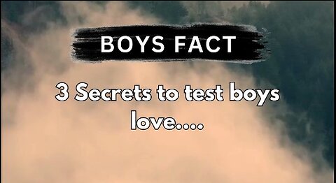 3 Secrets To Test Boys Love # Boysfacts #shorts beactivewithbhatti