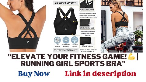 Workout with RUNNING GIRL Sports Bra | Medium Support, Criss-Cross Back, Removable Cups"