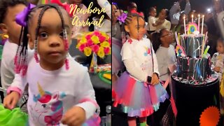 Toya Johnson's Daughter Reign Has A Glow Party For Her 4th B-Day! 🎂