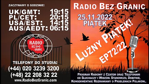 25.11.2022 - 19:15 - „Luźny Piątek!” - EP72/22