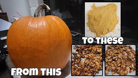 PUMPKIN POWDER AND PUMPKIN SEEDS TWO WAYS | PROCESSING CARVING PUMPKINS