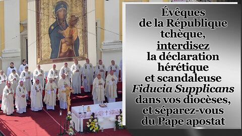 Évêques de la République tchèque, interdisez la déclaration hérétique et scandaleuse Fiducia Supplicans dans vos diocèses, et séparez-vous du Pape apostat