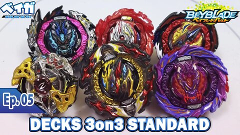 BATALHA DE DECKS 3on3 NO FORMATO STANDARD ep. 05 - Beyblade Burst ベイブレードバースト