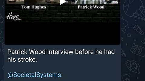 Last Patrick Wood Interview Before Stroke